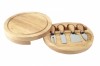 Round Cheese Board & 4 Pce Knife Serving Set
