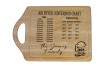 Personalised Handled Rubberwood Chopping Board with Air Fryer Conversion Chart