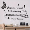 'Believe in yourself ...'  - Inspirational Wall Decoration