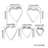 Set 5 Heart Shaped Cookie Cutters
