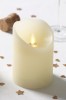Real Wax Large Flickering Vanilla Scented LED Cream Pillar Candle - 10 x 20cm