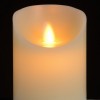 Real Wax Large Flickering LED Cream Pillar Candle - 13 x 20cm