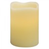 Real Wax Flickering Vanilla Scented LED Cream Pillar Candle - 7 x 10cm
