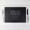 Personalised Mr & Mrs Slate Placemat (Surname)
