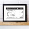 Personalised Football Ticket - A4 Black Framed Print