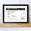 Personalised Football Ticket - A4 Black Framed Print