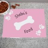 Personalised Paw Print Dog Placemat ~ Pink or Blue