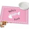 Personalised Fish Bone Cat Placemat ~ Pink or Blue