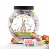 Personalised Easter Meadow Bunny Sweet Jar With Sweets