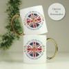 Personalised King Charles III Union Jack Coronation Commemorative Mug