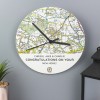 Personalised Present Day OS Map Wooden Clock