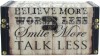 Juliana Keepsake Box Set of 2 - Typography - 'Smile More, Talk Less'