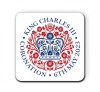 Square King Charles III Coronation Commemorative Coaster