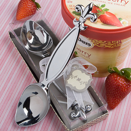 Fleur de Lis Design Ice Cream Scoop - Bulk Pack 4 Favors