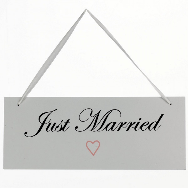 Just Married Hanging Sign