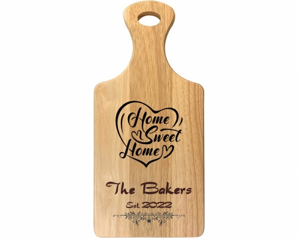 Personalised Rubberwood Paddle Board - Home Sweet Home