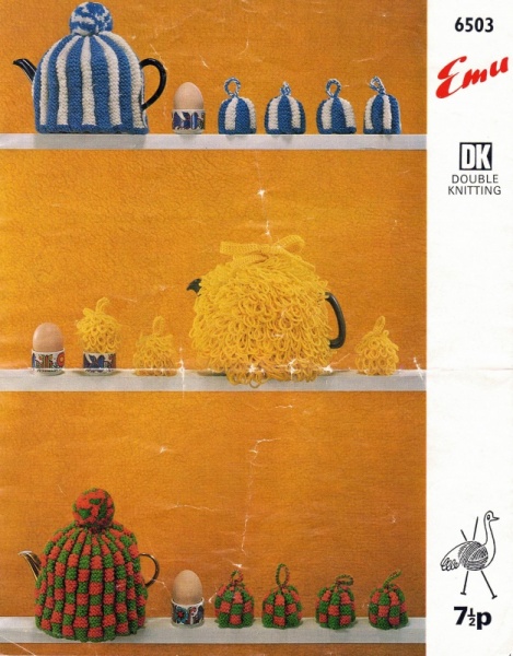 Vintage Emu Knitting Pattern 6503 - Tea & Egg Cosies