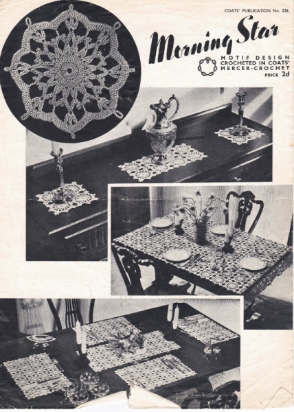 Vintage Coats Crochet Pattern 238 - Table & Place Mats