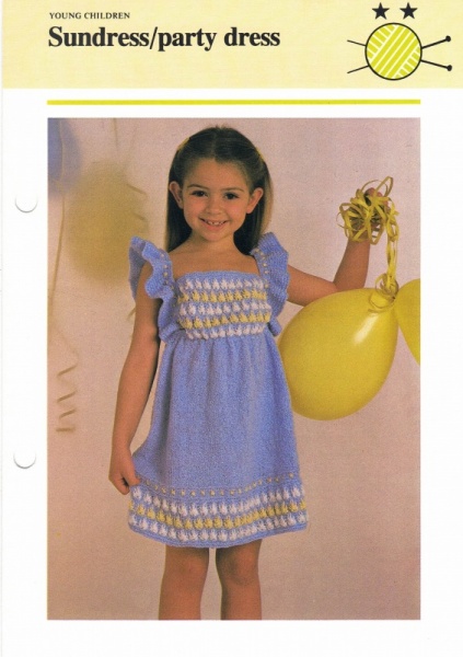 Vintage Hamlyn Knitting Pattern: Sundress - Party Dress