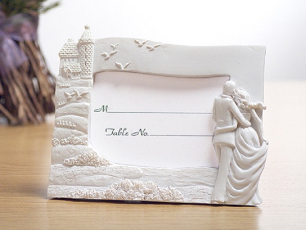 Happily Ever After Bride & Groom Photo / Place Card Frame - Bulk Pack 10