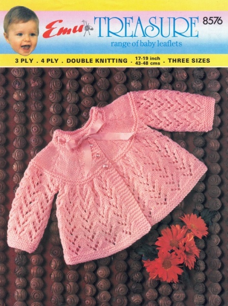 Vintage Emu Knitting Pattern 8546 - Coat and Bonnet
