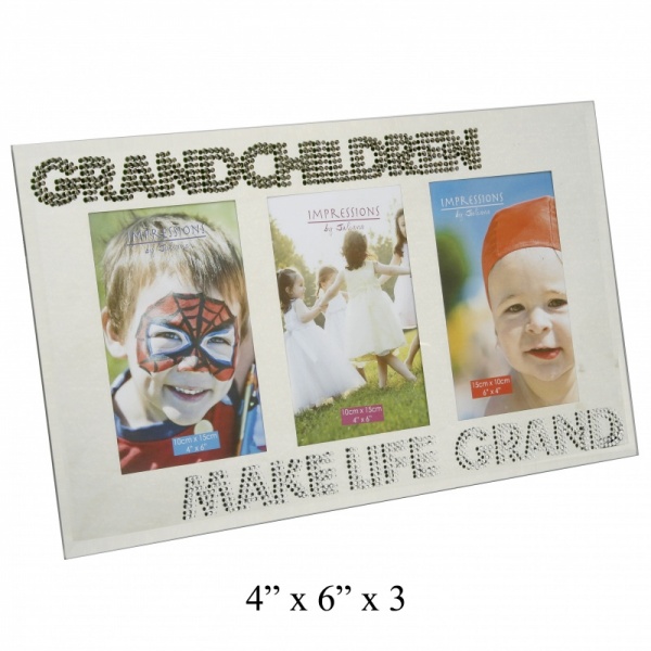 Impressions Photo Frame with 3 Apertures ~ ''Grandchildren''