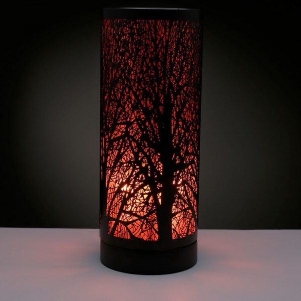 Eden Red Tree Silhouette Touch Operated Electric Wax Melt Burner Aroma Lamp
