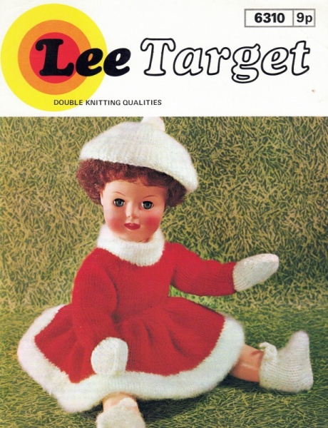 Vintage Lee-Target Knitting Pattern 6310: Dolls's Skating Outfit
