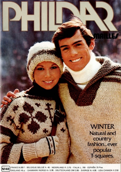 Vintage Phildar Pattern Book: His & Hers Winter Knitwear (59 Patterns)