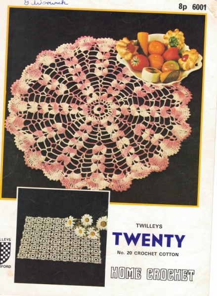 Vintage Twilleys Crochet Pattern 6001: Crochet Place Mats