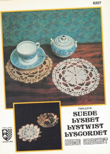 Vintage Twilleys Crochet Pattern 6207: Crochet Mat & Doily