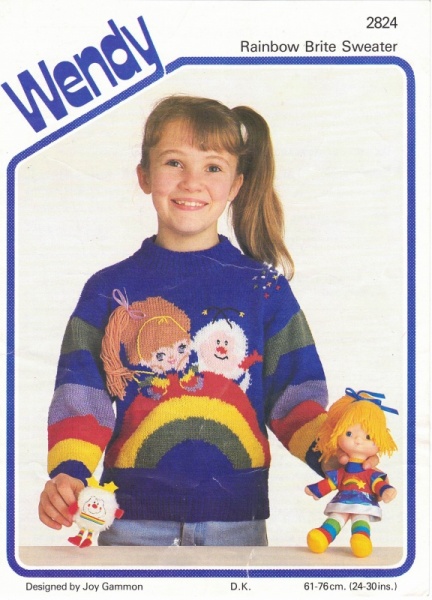 Vintage Wendy Knitting Pattern 2824: Rainbow Brite Sweater