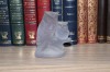 Vintage Frosted Glass Owl Ornament - Adult with Owlet