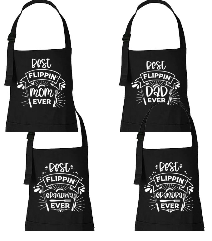 Personalised 'Best Flippin' Cotton BBQ Apron With Pockets