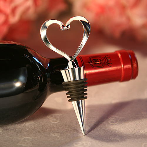 Silver Heart Wine Bottle Stopper