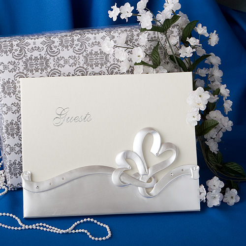 Interlocking Hearts Design Guest Book