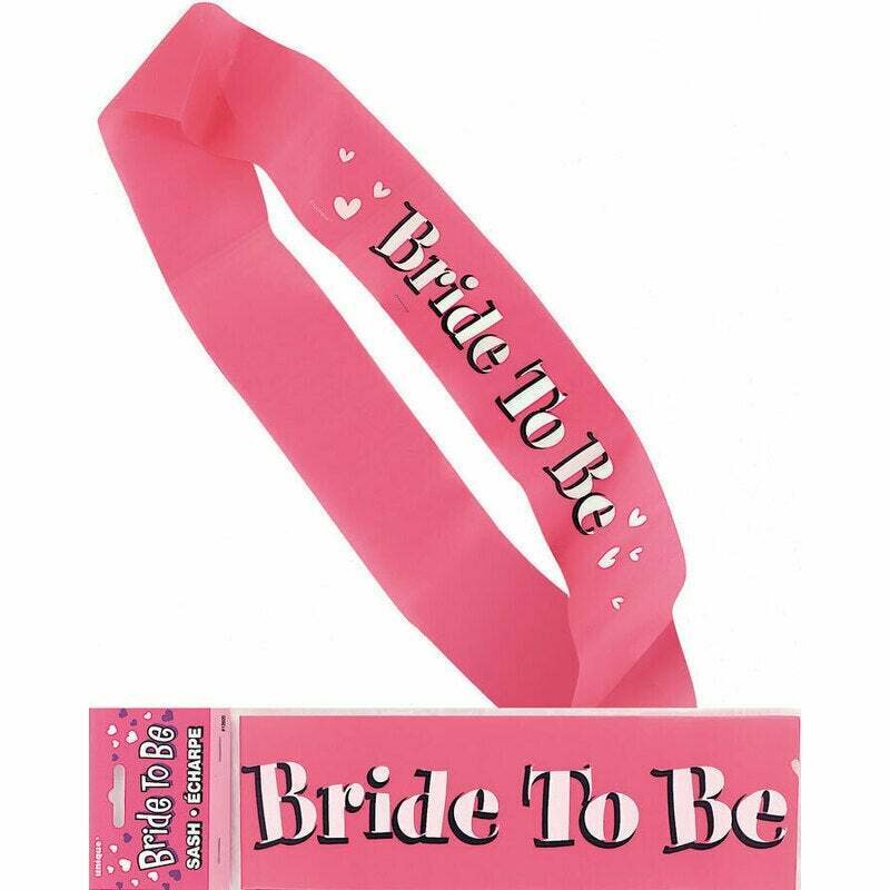 Pink Plastic Bride To Be Sash