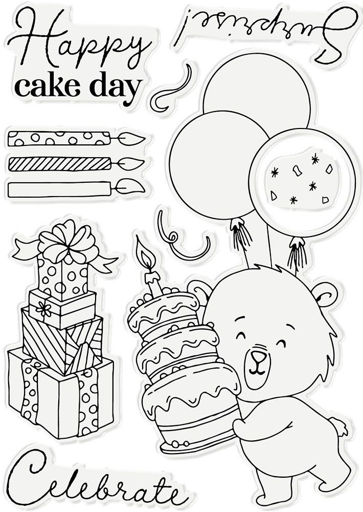 Gemini Character-Over-The-Edge Stamp & Die - Birthday Balloons