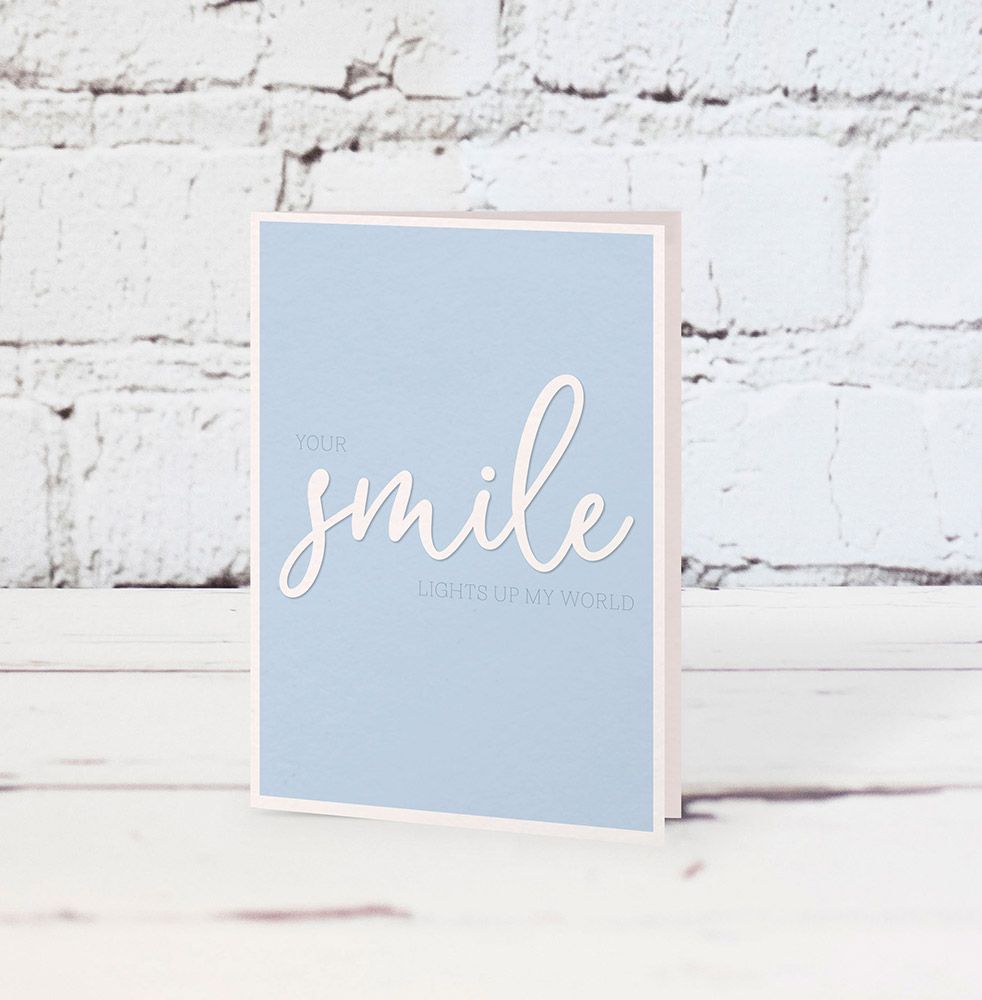 Gemini Fancy Font Stamp and Die - You Make Me SMILE