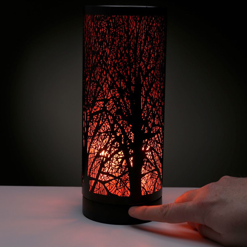 Eden Red Tree Silhouette Touch Operated Electric Wax Melt Burner Aroma Lamp