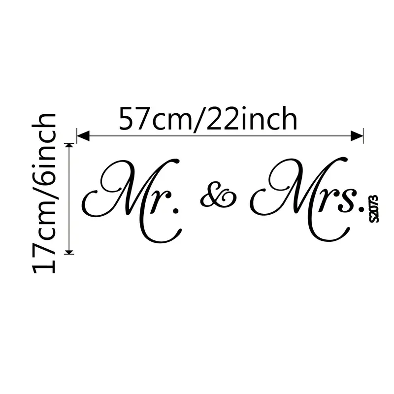 Mr & Mrs Wall Decal Sticker