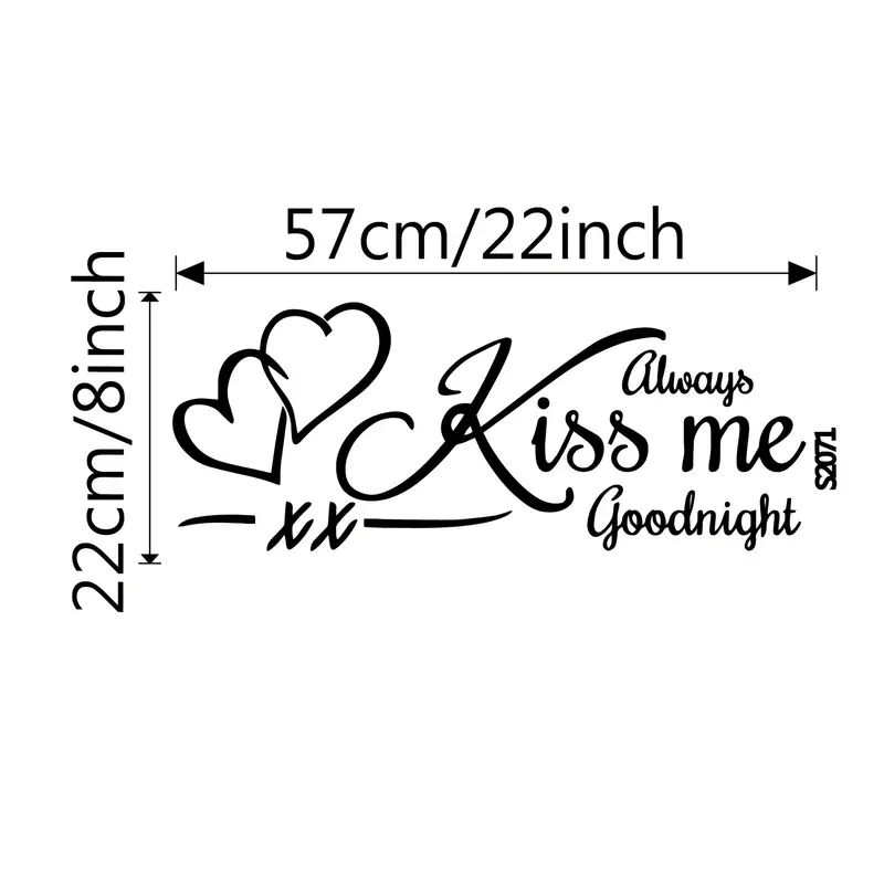 Always Kiss Me Goodnight Wall Decal Sticker