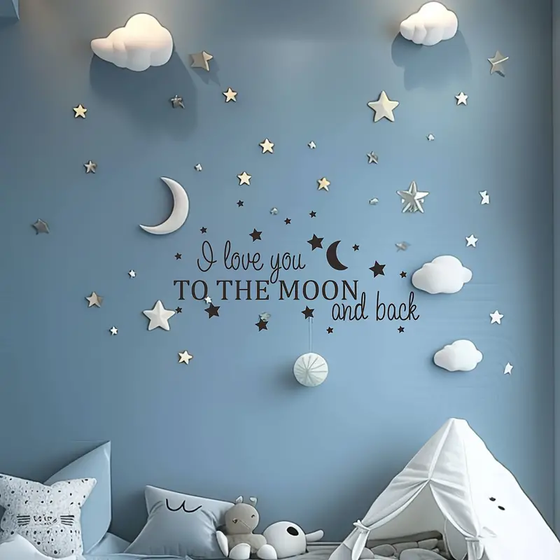 'I Love You To The Moon And Back' Vinyl Wall Decal Sticker