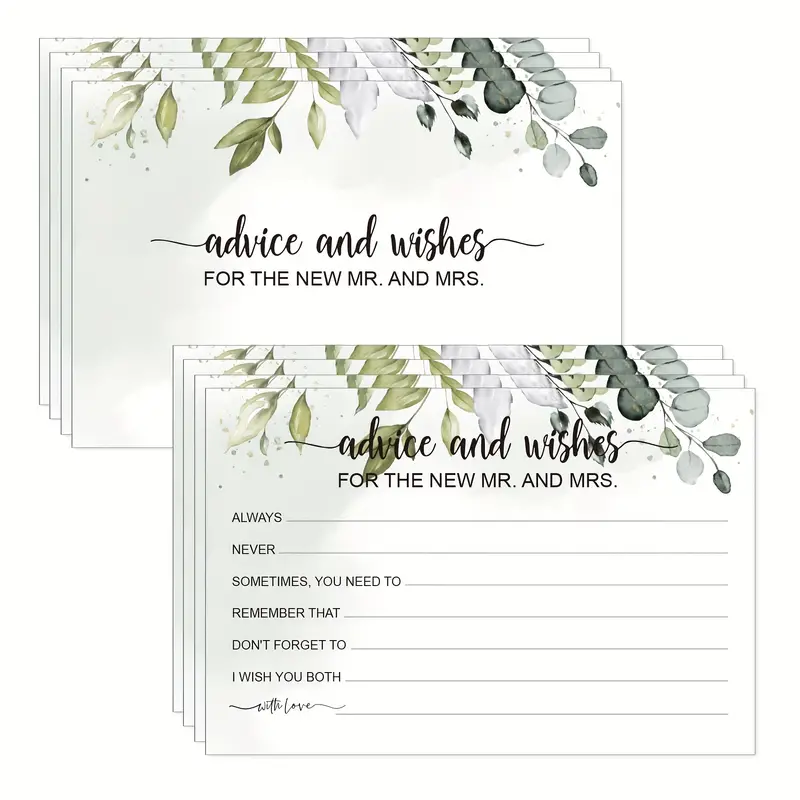 Heartfelt Advice & Wedding Wishes Cards - Guest Book Alternative