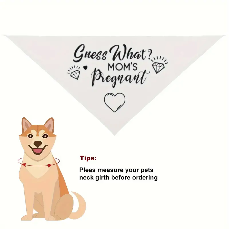 Guess What - Mom's Pregnant - White Polyester Pet Bandana