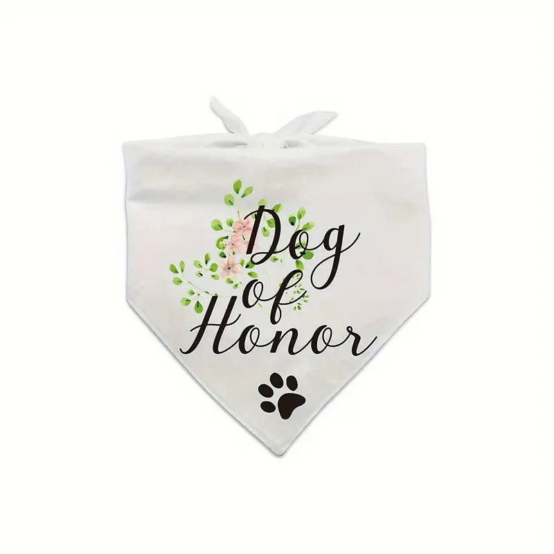 Dog of Honor - White Pet Bandana