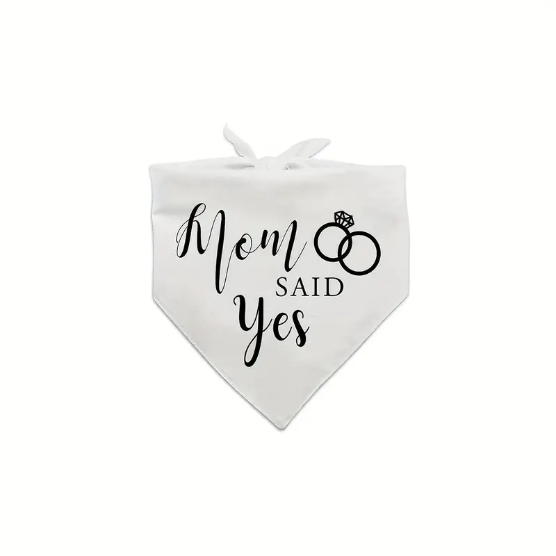 Mom Said Yes - White Pet Bandana