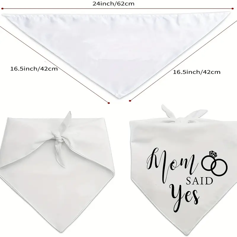 Mom Said Yes - White Pet Bandana