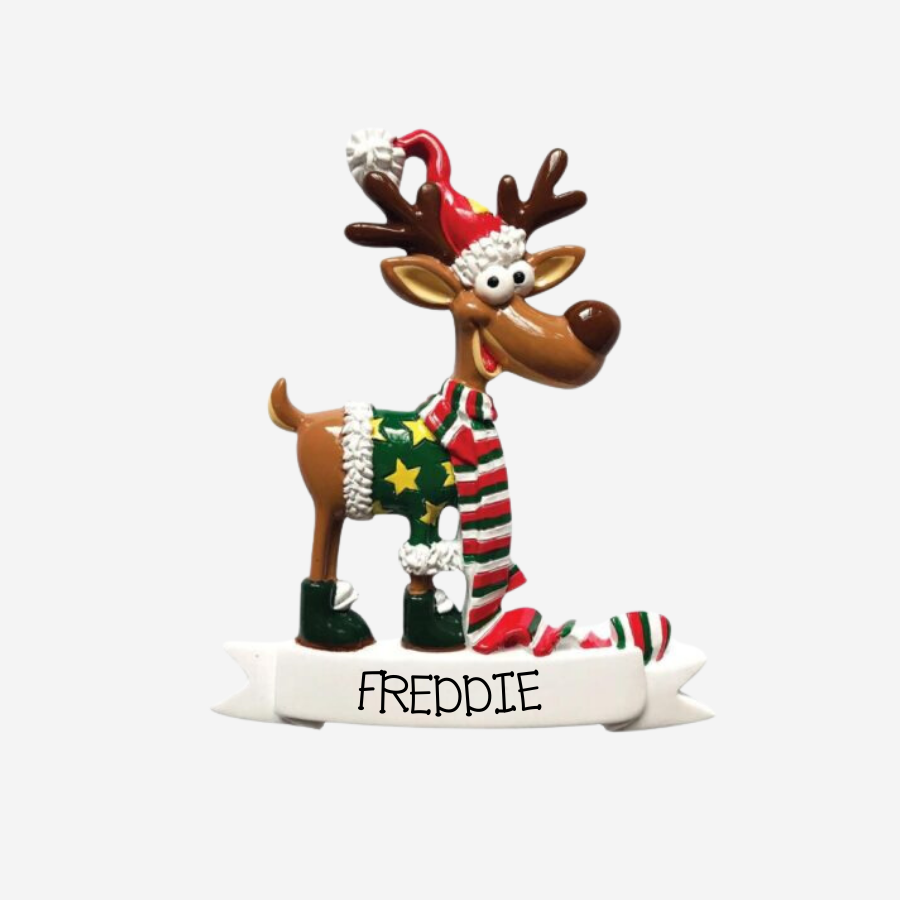 Goofy Reinder with Scarf Christmas Decoration