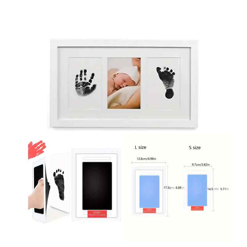 Cherished Footprint & Handprint Kit - Safe & Mess-Free Ink Pad - Large